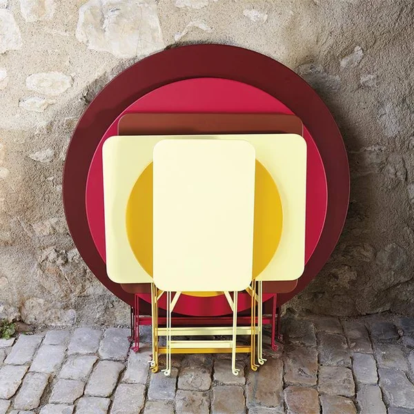 Fermob - Bistro Folding Table, Round, Ø 96 cm, Cotton White