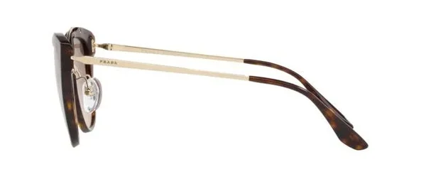 Prada Sunglasses PR20US 2AU4P0 Pale Gold/Havana 54 mm Female Plastic Havana