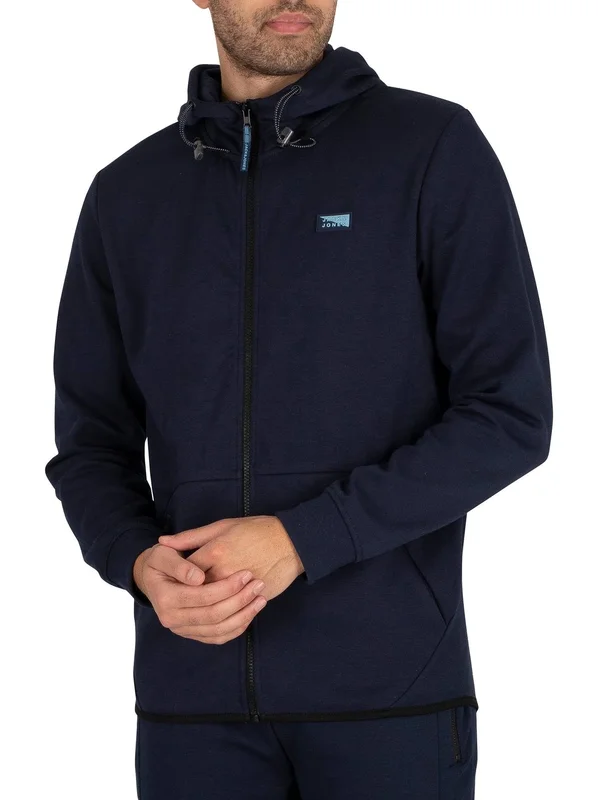Jack & Jones Mens&s Air Zip Hoodie, Navy Blazer, AIR-ZIPHOOD, Size: L
