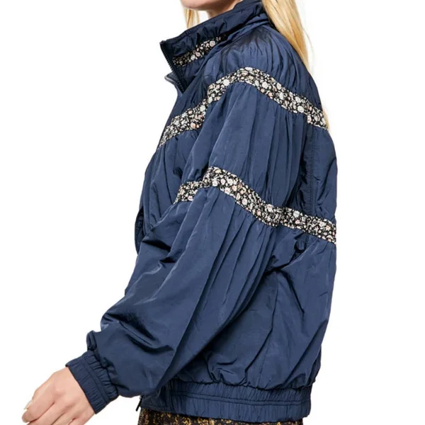 Free People Women's on My Mind Bomber Jacket - Navy - M