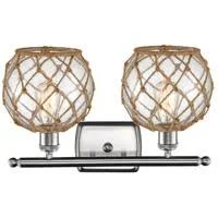 Innovations Lighting-Farmhouse Rope 2 Light Bath Vanity Light-516-2W-SN-G122-8RB-LED