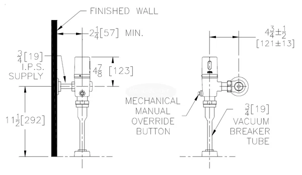 Zurn Sensor Piston Flush Valve, ZTR6203-WS1-LL