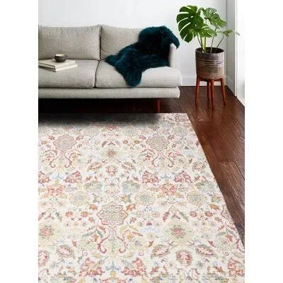 Cquina Floral Ivory Area Rug Bungalow Rose Rug Size: Rectangle 5&2x22 x 7&6x22