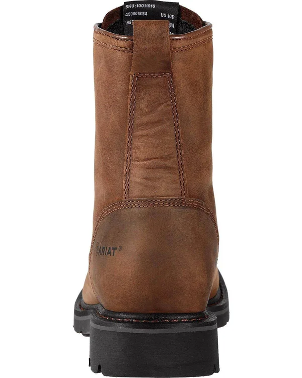Ariat Men's Cascade 8 in. Steel Toe Boots Brown 7 D