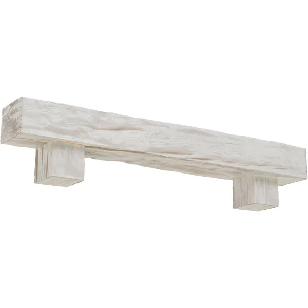 8x22H x 10x22D x 36x22W Riverwood Faux Wood Fireplace Mantel Kit w/ Alamo Corbels, Factory Prepped, Ready for Paint