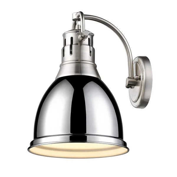 Golden Lighting 3602-1W BLK-AB Duncan 1-Light Wall Sconce in Matte Black