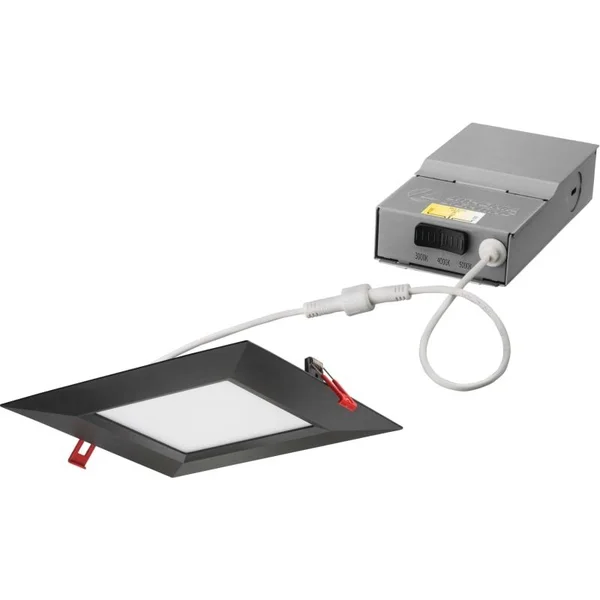 Lithonia Lighting Wafer LED Retrofit Downlight, Black
