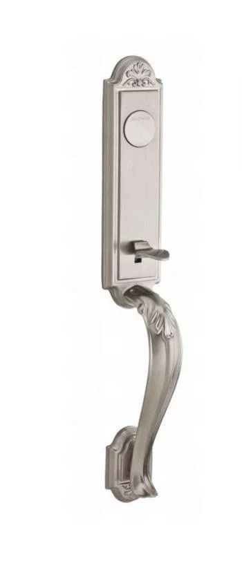 Reserve Elizabeth - Handleset with Round Knob and Traditional Arch Rose in Satin Nickel - FD.ELIXROU.TAR.150 - Baldwin Hardware