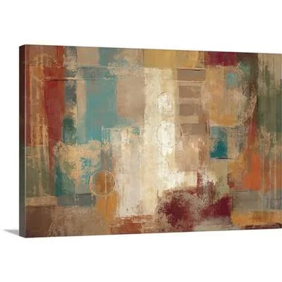 Canvas on Demand 'Oriental Trip Crop' by Silvia Vassileva Painting Print on Canvas - Blue
