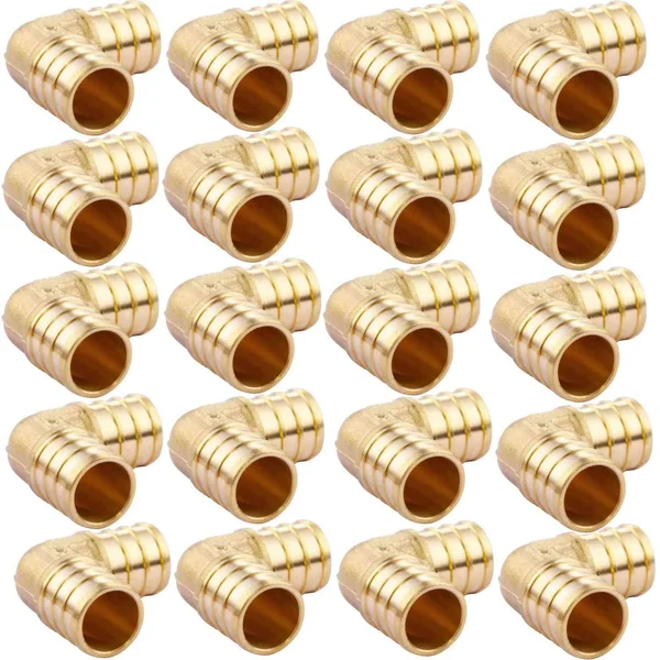 Litorange 3/4 inch PEX 90 Degree Elbow 3/4' (Pack of 20) Lead Free Brass Barb C