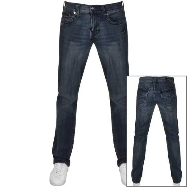 True Religion Ricky Straight Jean Jeans - Blue - Straight Jeans
