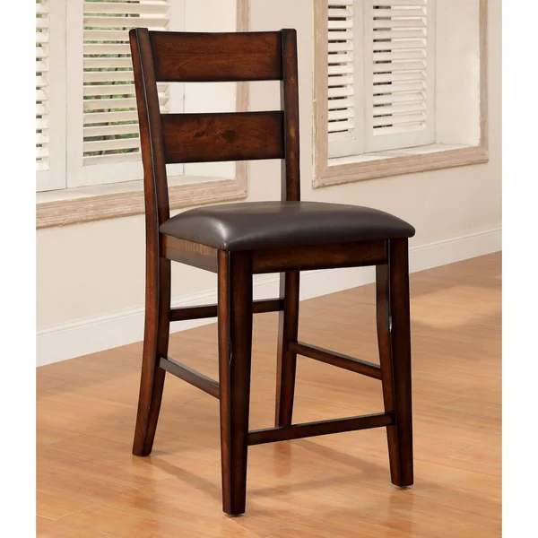 Furniture of America Gibson 2 Piece Counter Height Padded Leatherette