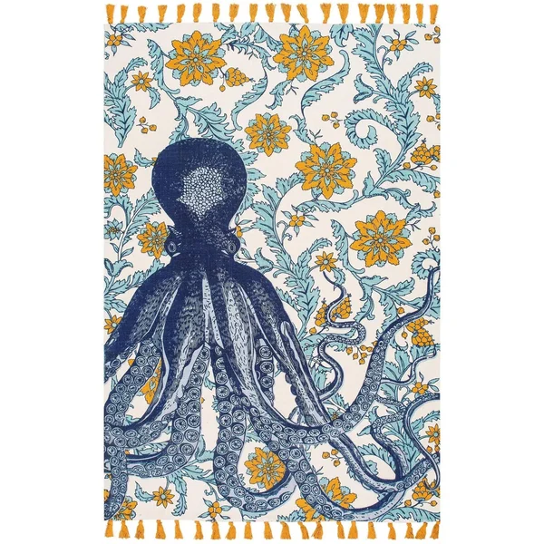 nuLOOM Rugs Thomas Paul Flatweave Cotton Octopus Multi 2& 8x22 x 10& Runner Rug