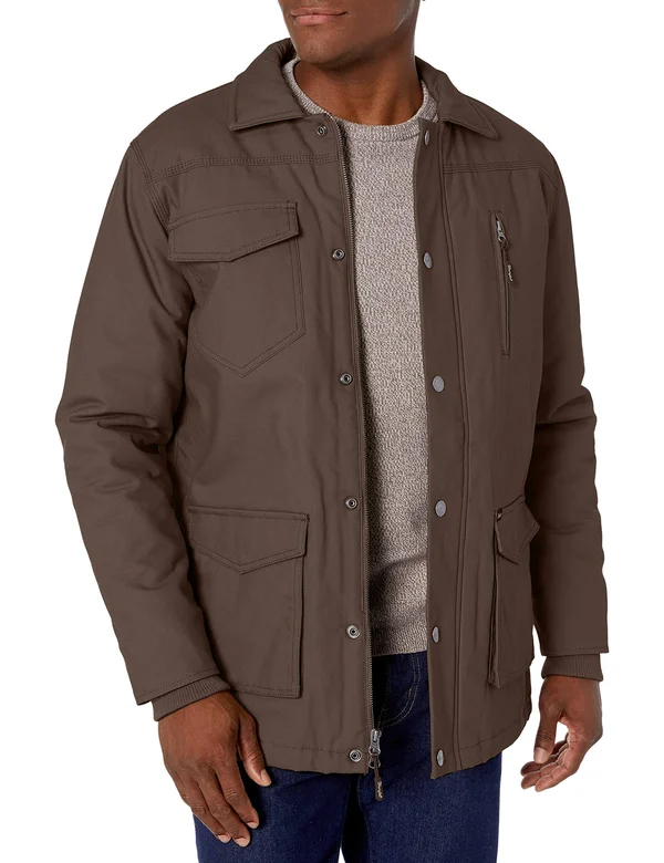 Wrangler Men's Barn Coat, Dark Brown, Medium