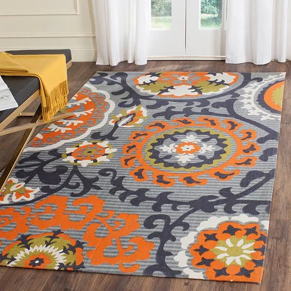 Safavieh Cedar Brook CDR130A 7&3x22 x 9&3x22 Blue - Orange Rug