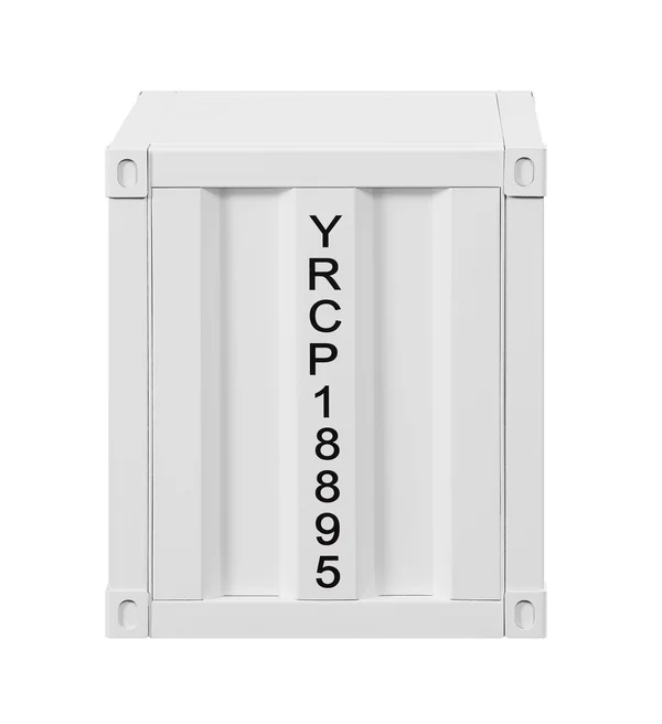 Benzara Metal Nightstand with 2 Open Compartment and USB Port - White