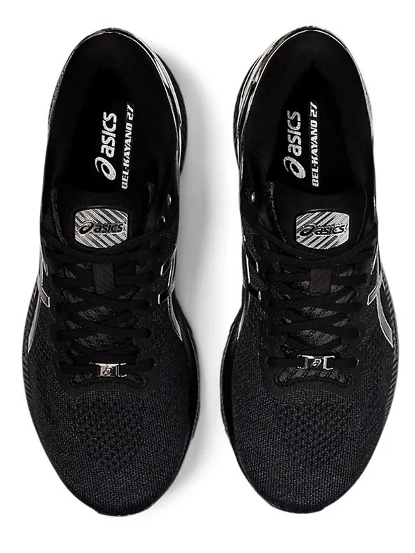 Asics Gel Kayano 27 Platinum Running Shoes Mens, Size 9, Black/Silver