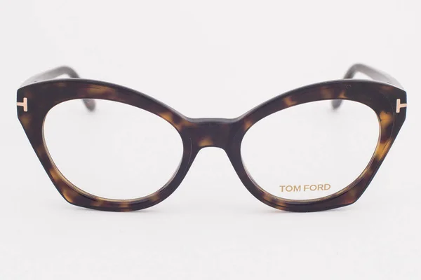 Tom Ford FT5456 Cat Eyeglasses - 52-19-140, 052 - Shiny Dark Havana, Shiny Rose Gold T Logo