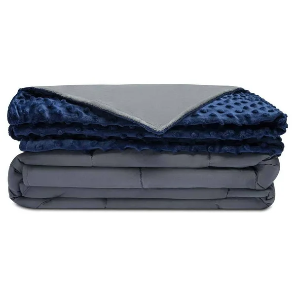 Quility Kids & Adults Weighted Blanket, 86 inchx92 inch, 20 lbs, Navy Blue, Size: 86x92; 20 lbs