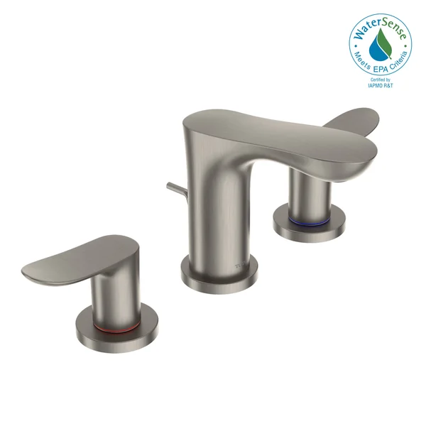 Toto Go Two Handle Widespread 1.2 GPM Bathroom Sink Faucet - Brushed Nickel - TLG01201U#BN