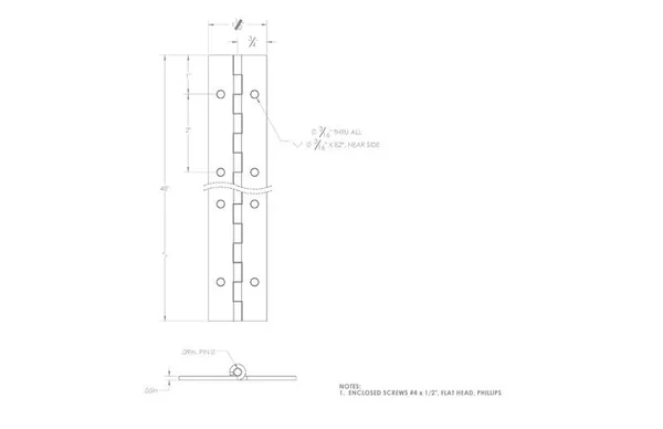 Ace 1-1/2 in. W x 48 in. L Continuous Hinge Stainless Steel