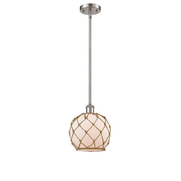 Innovations Lighting-Farmhouse Rope Mini Pendant-516-1S-SN-G121-8RB-LED