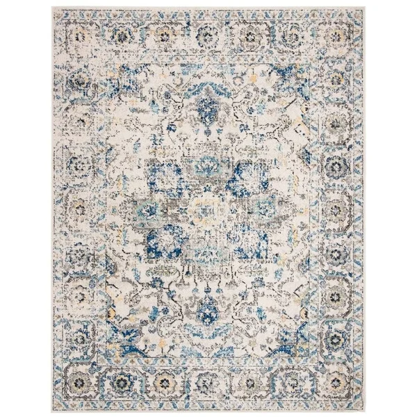 Safavieh Madison Snowflake Boho Distressed Medallion Rug - 2&3x22 x 14& Runner - Turquoise/Ivory