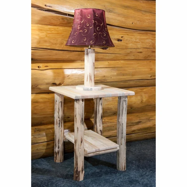 Montana Woodworks MWNSV Nightstand with Shelf - Clear Lacquer