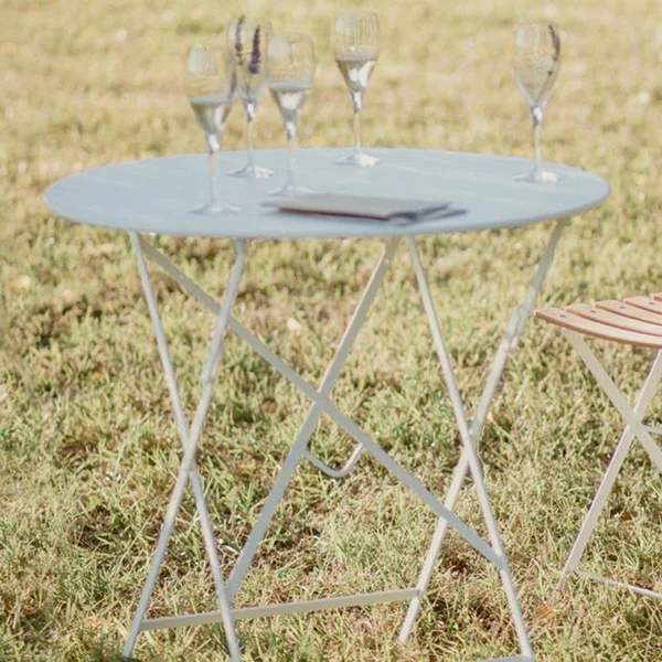 Fermob - Bistro Folding Table, Round, Ø 96 cm, Cotton White
