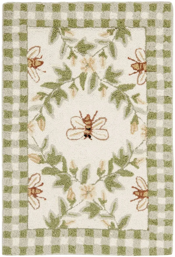 Safavieh Chelsea HK55A 3&9x22 x 5&9x22 Ivory - Green Area Rug