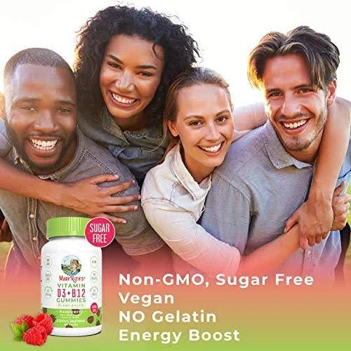 MaryRuth Organics Vegan Vitamin D3+B12 Gummy (Sugar Free) Plant-Based by MaryRuth&s, Made w/Organic Ingredients Non-GMO Gluten