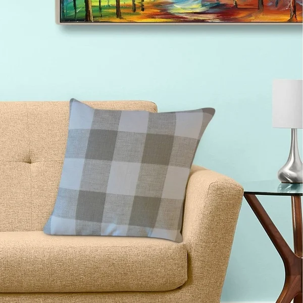 The Pillow Collection Jaspen Plaid Decorative Throw Pillow - 22 x 22 - Tan