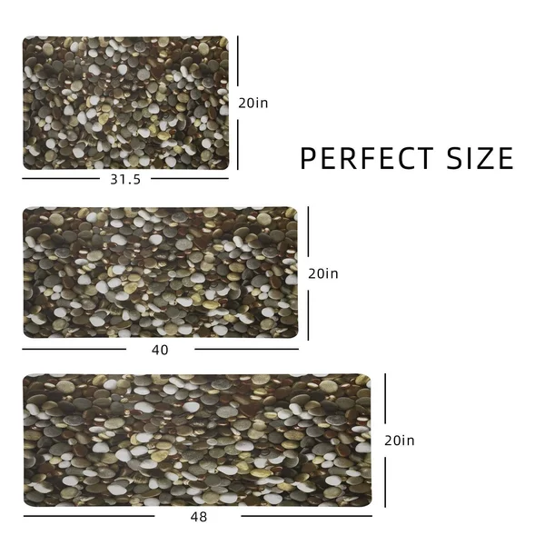 Waterproof Anti-Fatigue Kitchen Comfort Mat by TiramisuBest-3 Colors - 20x22X40x22inch - White