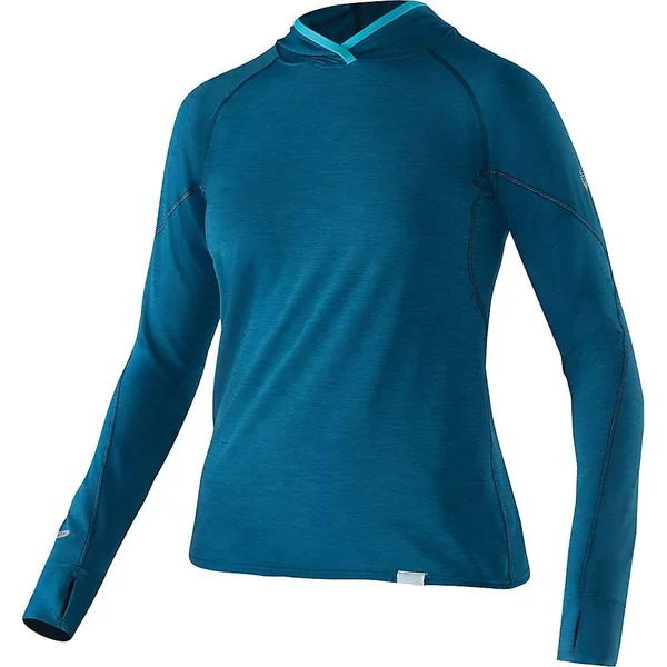 NRS - Women's H2Core Silkweight Hoodie - Cyan, S