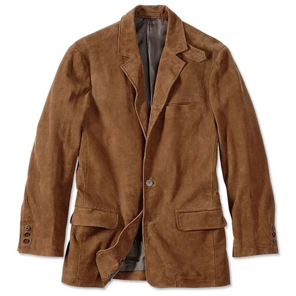 Men's Presidential Suede Blazer, Brown, Size 46, Orvis