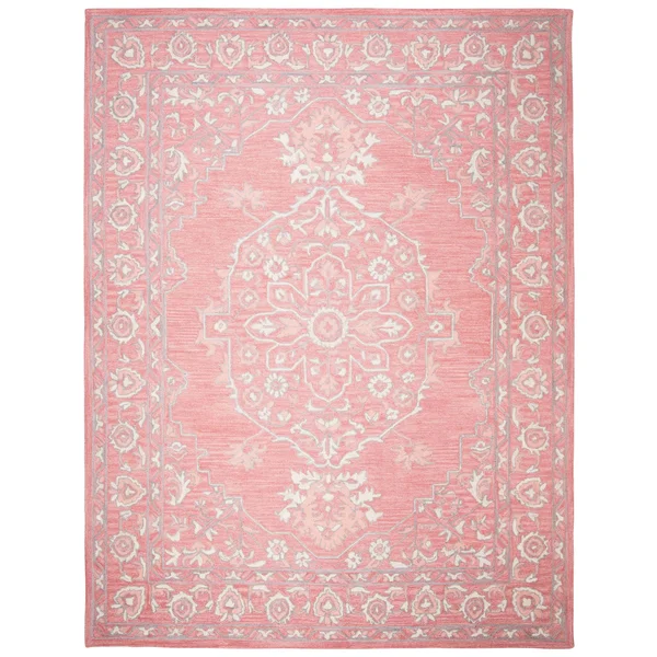 Safavieh Micro-Loop Light Blue/Ivory 9 ft. x 12 ft. Border Area Rug