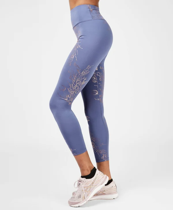 Sweaty Betty Workout Leggings, Goddess 7/8, blue/purple/multi, Women's S