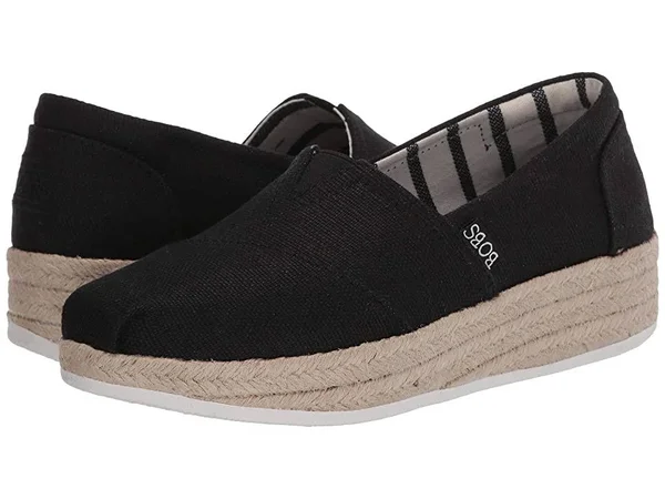 Skechers Women's Bobs Highlights 2.0 Fairy Duster Espadrille, Black