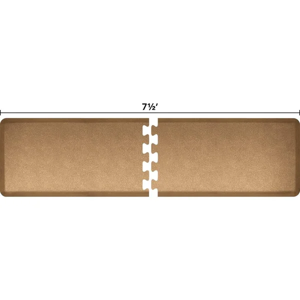 WellnessMats Anti-Fatigue Puzzle Set Kitchen Mat - Granite Gold, 7.5& x 2&