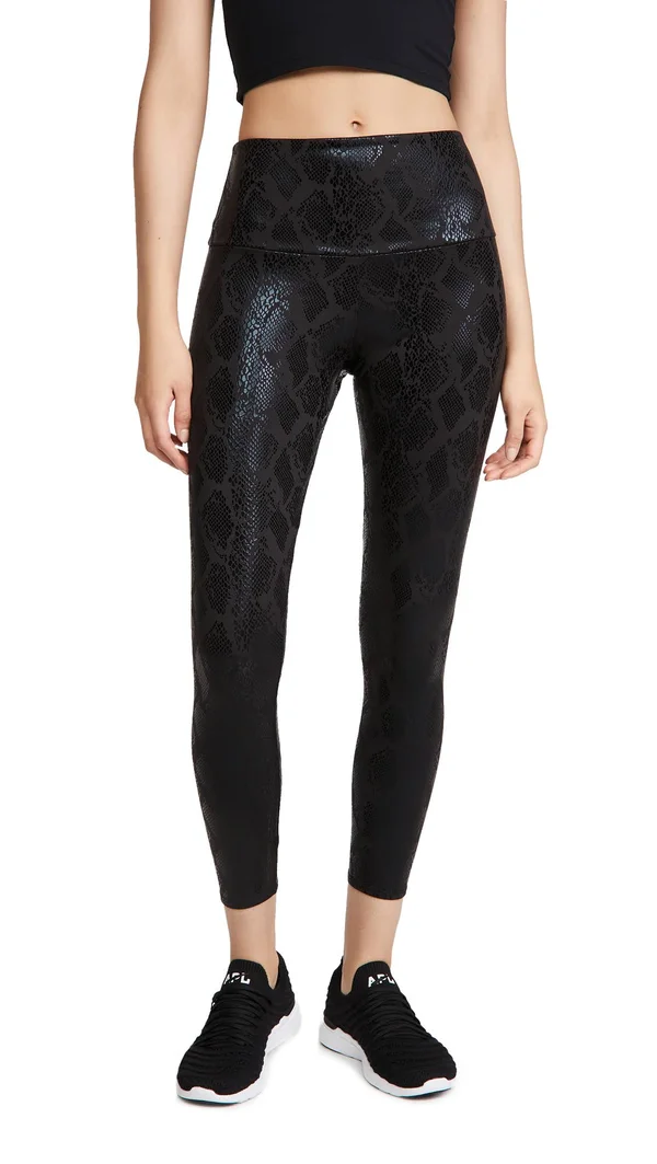 Onzie Foil Midi Legging - Black Snake, Women's