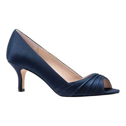Women's Nina Chezare Open-Toe Pump - Size: 5, Blue