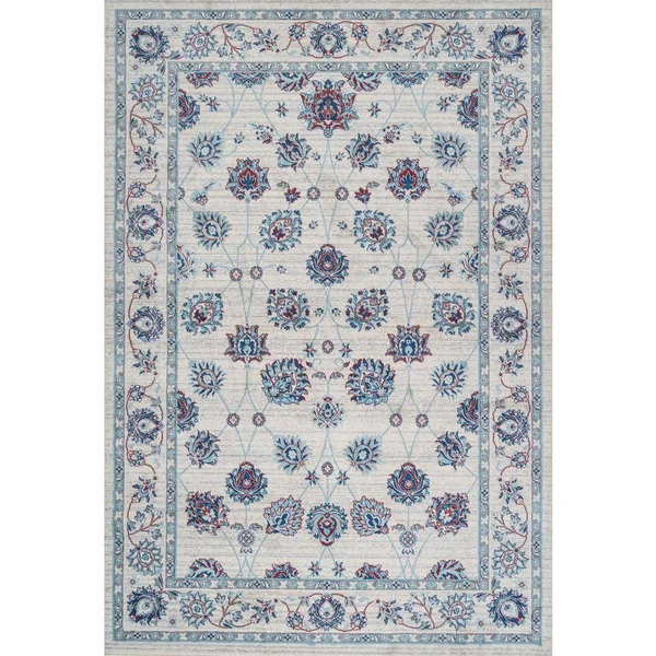 Jonathan Y Modern Cream/Red/Navy 5 ft. x 8 ft. Persian Vintage Moroccan Traditional Area Rug
