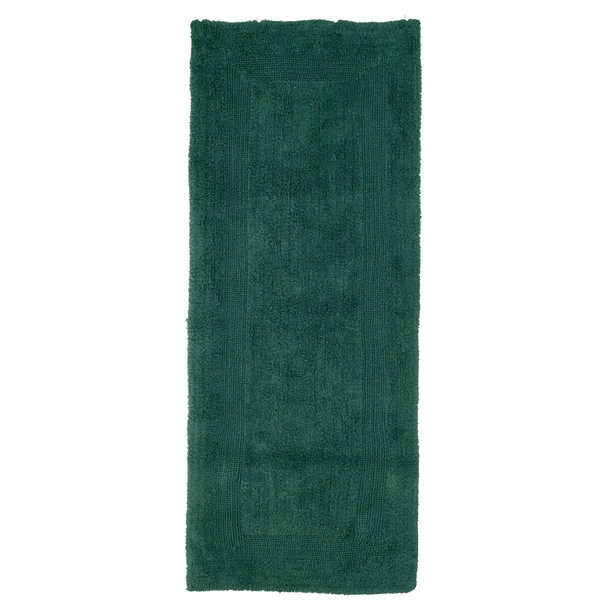 Solid Reversible Long Bath Rug Green - Yorkshire Home