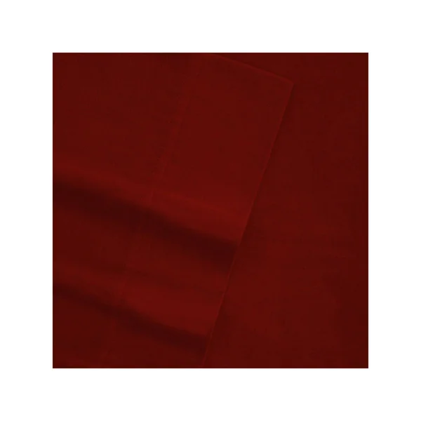 Tribeca Living Solid Flannel Sheet Set - King, Deep Red
