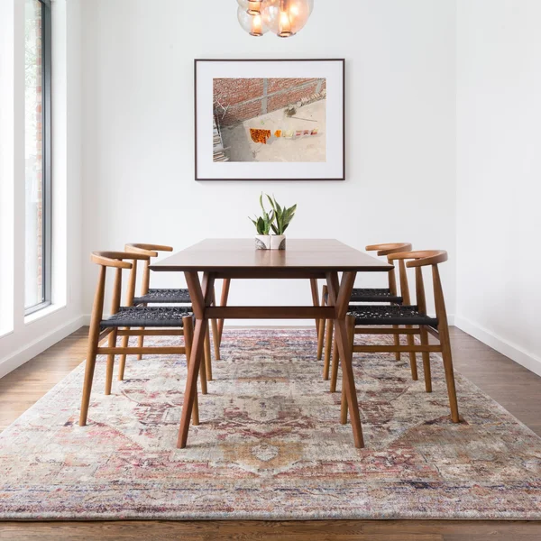 Alexander Home Contessa Traditional Medallion Boho Distressed Rug - Slate/Multi 5&3x22 x 7&8x22
