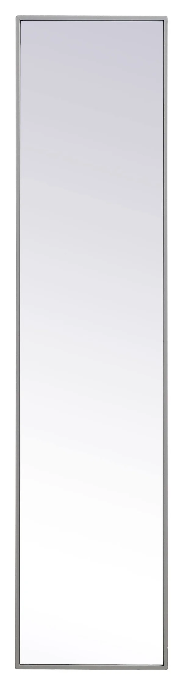 Elegant Decor Metal Frame Rectangle Mirror 14 inch x 60 inch in Grey