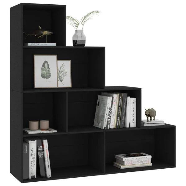 vidaXL Book Cabinet/Room Divider Gray 61x22x9.4x22x63x22 Chipboard