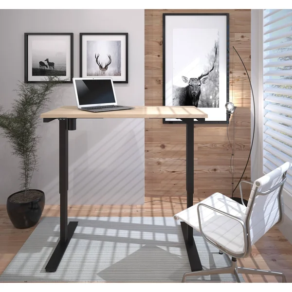 Bestar 24x22 x 48x22 Electric Height Adjustable Table, Black