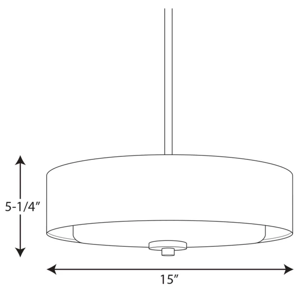 Progress Lighting P3694-09 Invite Semi Flush Mount Light, Brushed Nickel