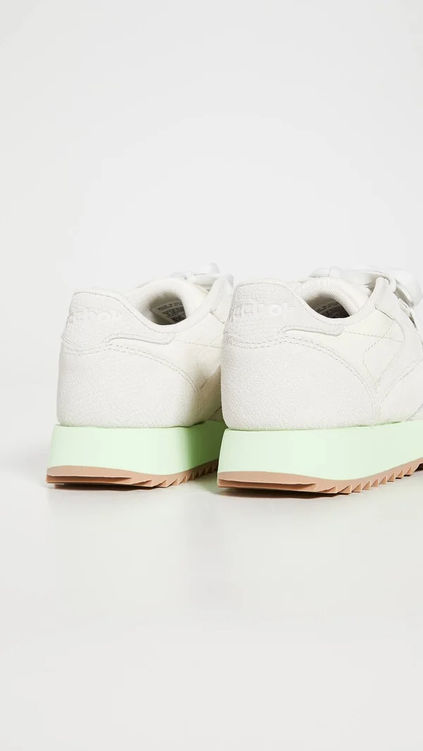 Reebok Classic Leather Ripple White Women's Running Shoes - Size: 5.5
